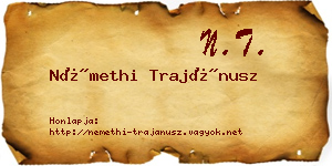 Némethi Trajánusz névjegykártya
